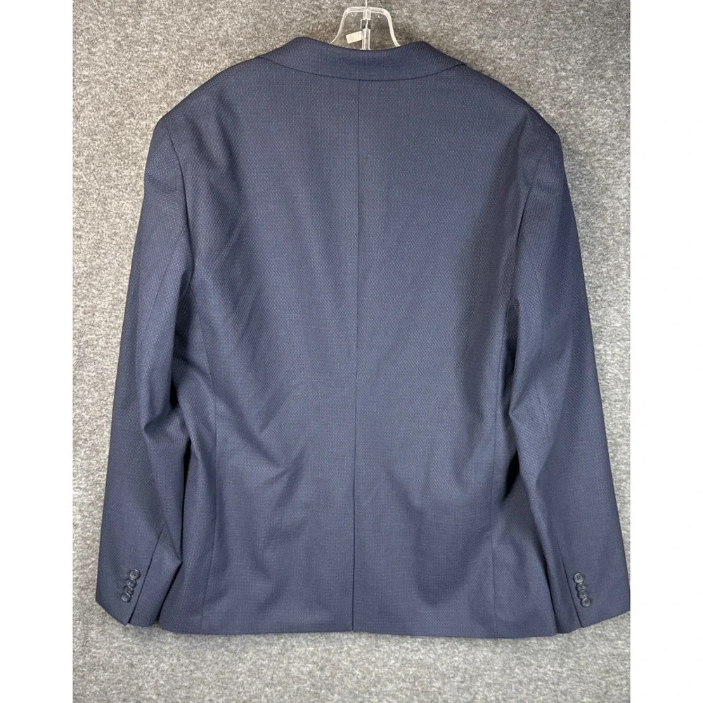 Banana Republic‎ Navy Textured Slim Fit Blazer Suit Jacket Men Size 46R Manager
